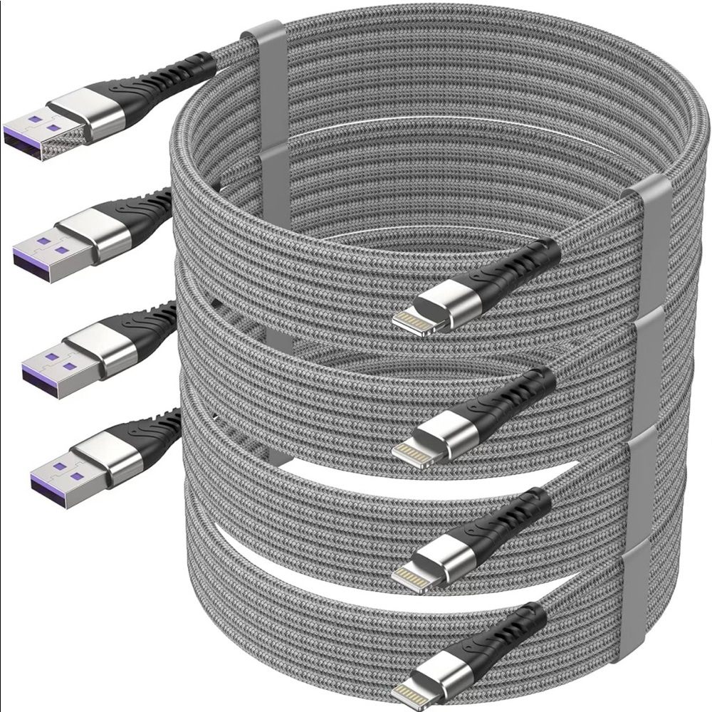 4Pack【Apple MFi Certified 】iPhone Charger Cord, Lightning Cable 10 ft，iPhone Cha
